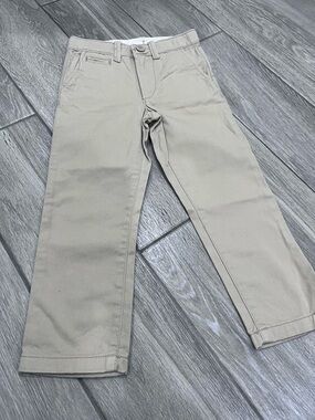 Boys Classic Straight Khaki Pants - Beige